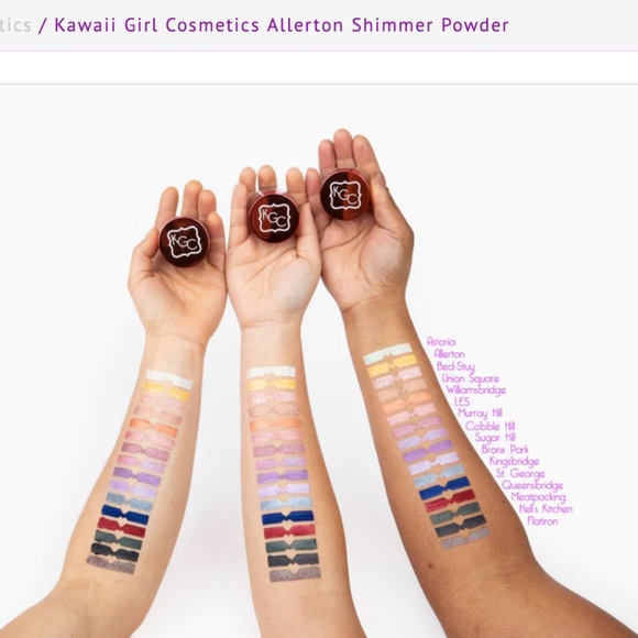 J16-BUNDLE ONLY-NEW IN PACKAGE Kawaii Girl Cosmetics Allerton Shimmer Powder - Picture 2 of 4